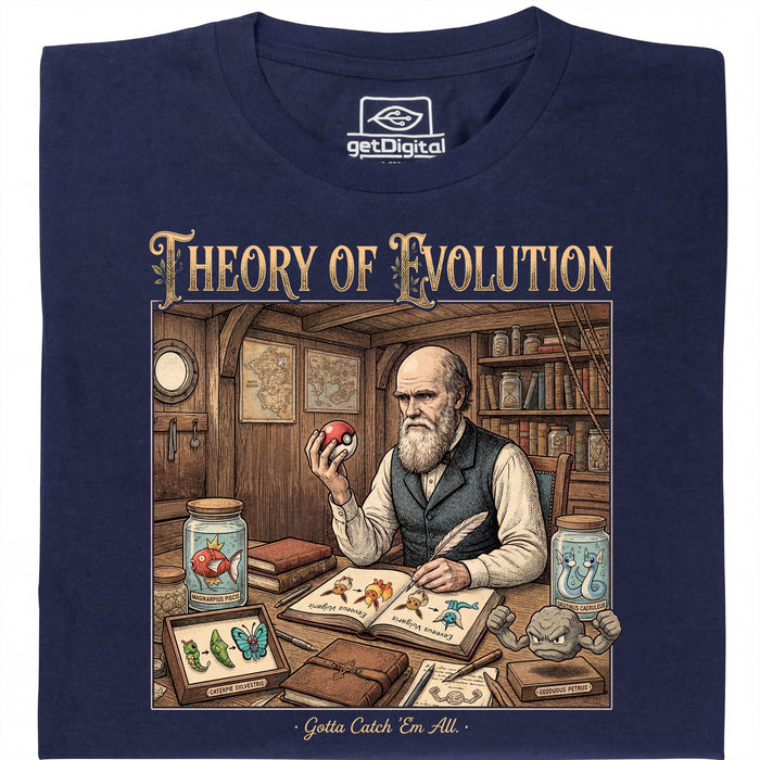 Theory of Evolution - Vista principal Camiseta Azul Marino
