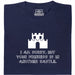 I Am Sorry, But Your Princess Is In Another Castle - Vista principal Camiseta Azul Marino