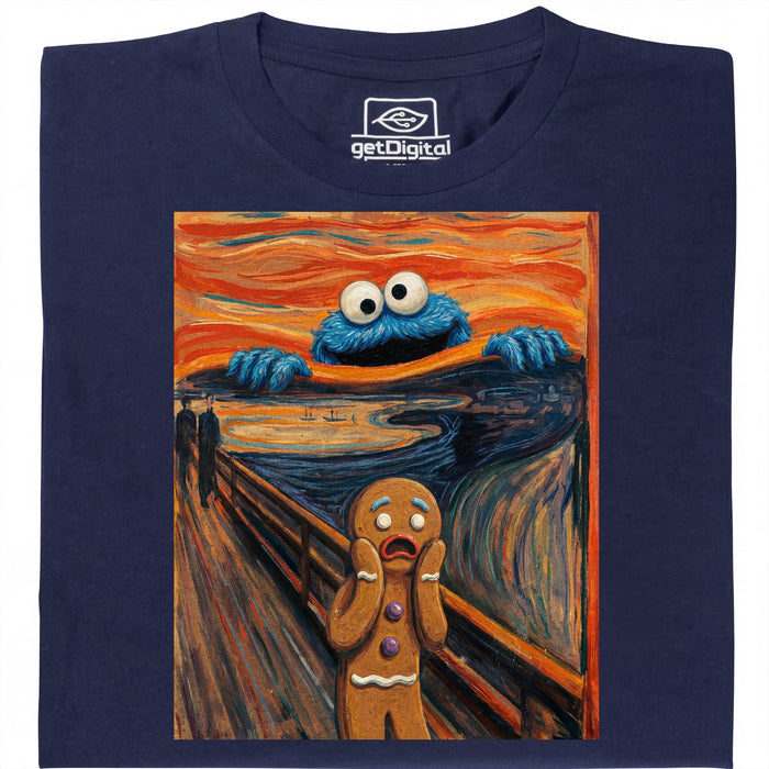 El Grito - Edición Monstruo de las Galletas - Vista principal Camiseta Azul Marino