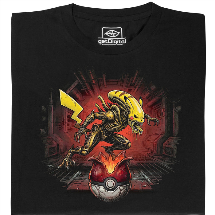 Un Xénomorphe Sauvage Est Apparu! - Vue Principale T-Shirt Noir