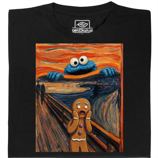 Der Schrei - Keksmonster Edition - Hauptansicht T-Shirt Schwarz