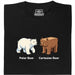 Cartesian Bear - Vista principal Camiseta Negro
