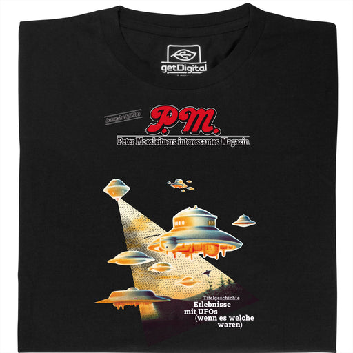 P.M. Magazijn 6/1979 Ervaringen met UFO's - Hoofdaanzicht T-Shirt Zwart