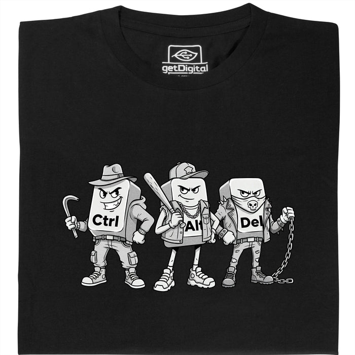 Ctrl Alt Del - Die härteste Gang der Tastatur - Hauptansicht T-Shirt Schwarz
