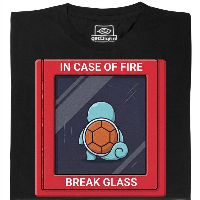 In Case of Fire - Break Glass - Hoofdweergave T-Shirt Zwart