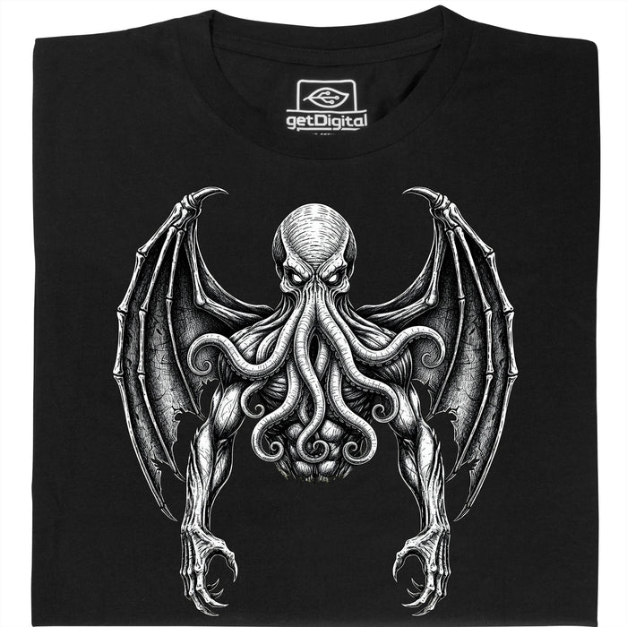 Cthulhu - The Great Old One - Front View T-Shirt Black