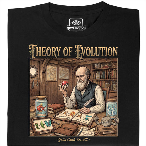 Theory of Evolution - Hauptansicht T-Shirt Schwarz