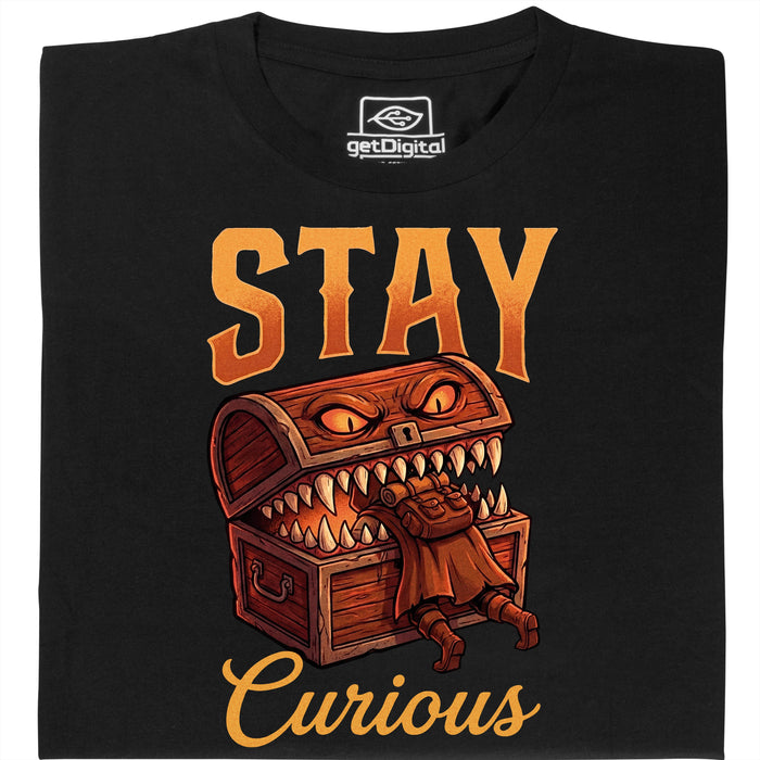 Stay Curious - Hauptansicht T-Shirt Schwarz