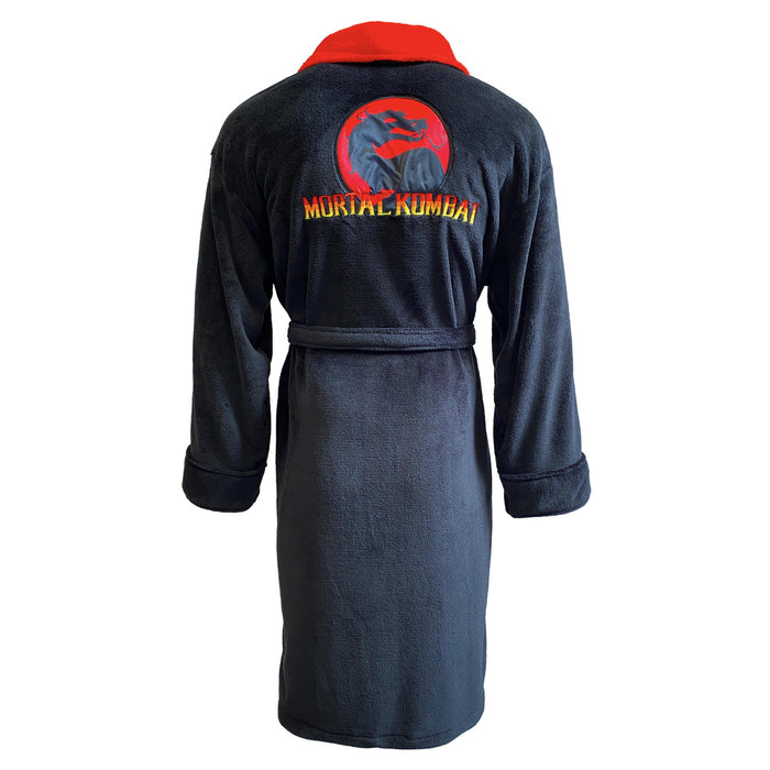 Mortal Kombat Bademantel mit Drachen-Logo – Rückseite mit Logo
