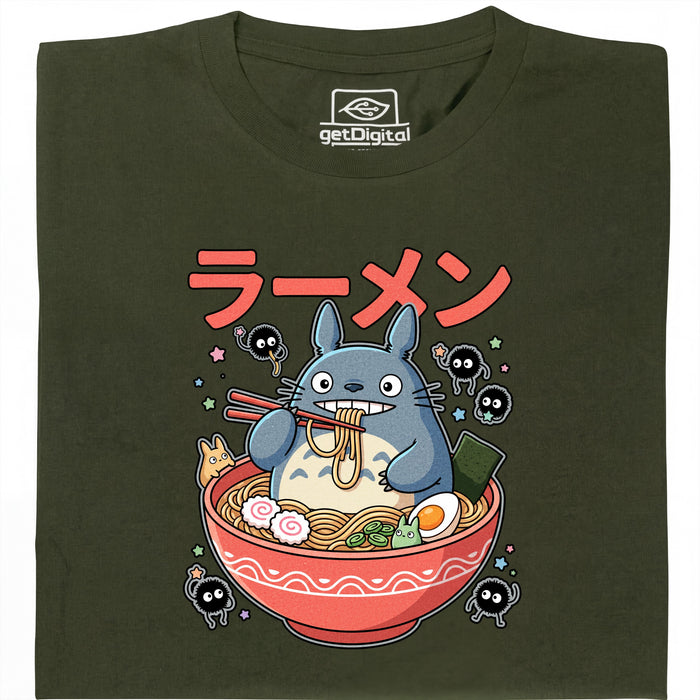 Ramen de l'Esprit de la Forêt - Vue principale T-Shirt Vert foncé