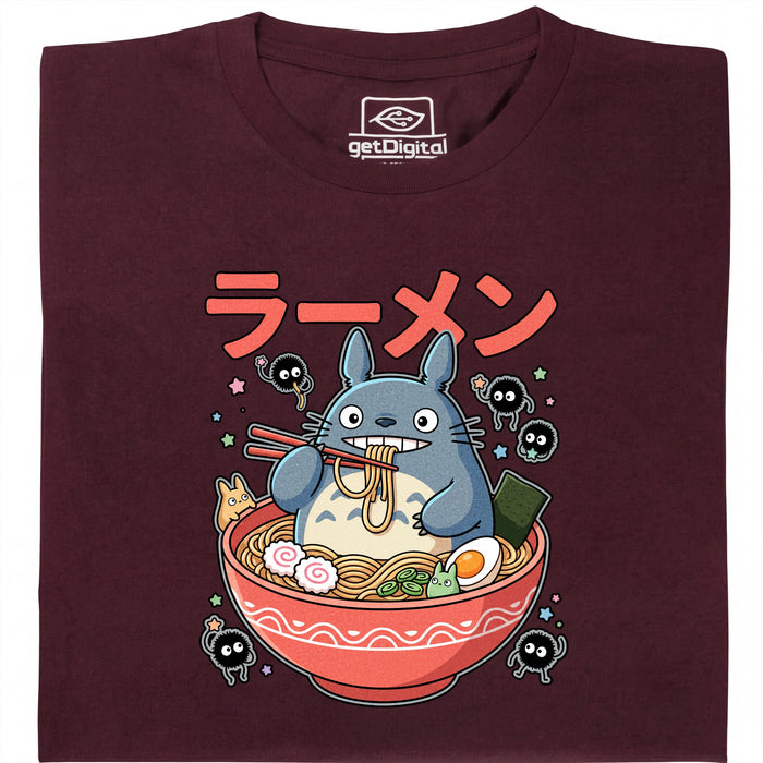 Ramen de l'Esprit de la Forêt - Vue principale T-Shirt Rouge foncé