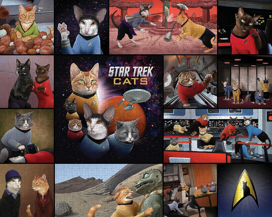 Star Trek Chats Puzzle 1000 Pièces - Les Chats de l'Espace
