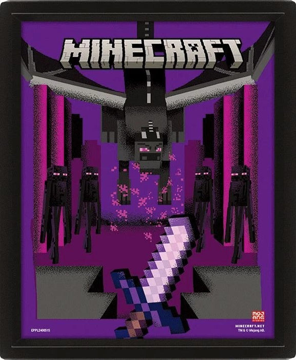 Geliste Minecraft Ender Dragon wanddecoratie