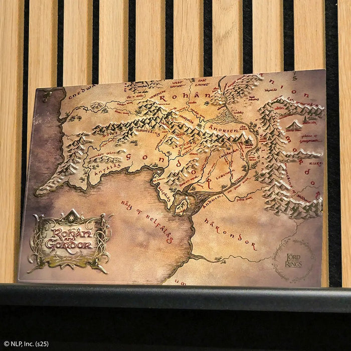 Lord of the Rings Metaalkaart - Rohan en Gondor (20x30 cm)