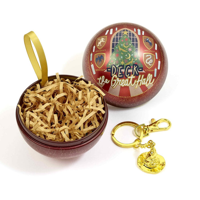 Boule de Noël Harry Potter Deck the Great Hall avec porte-clés