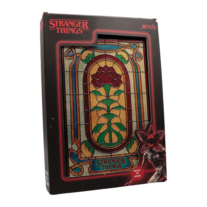 Plaque murale vitrail de la maison Creel Stranger Things
