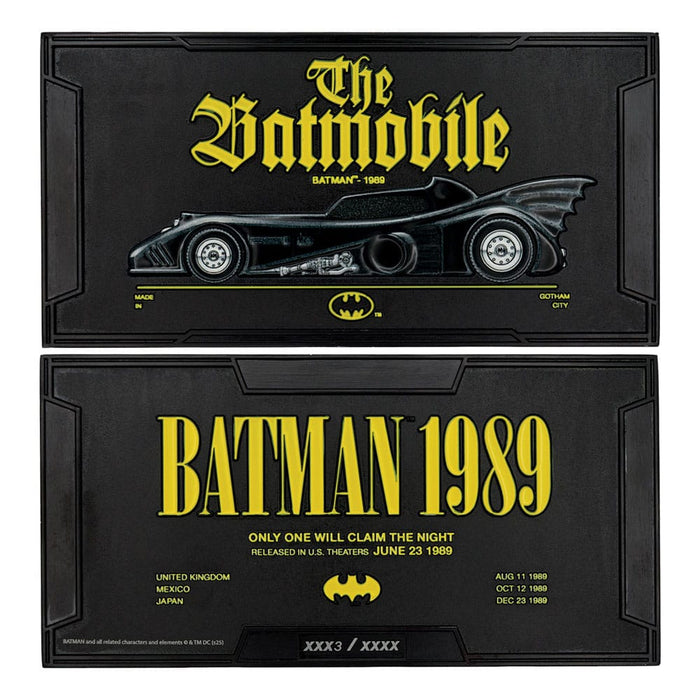 Lingot en métal Batman Batmobile 1989 (édition limitée)