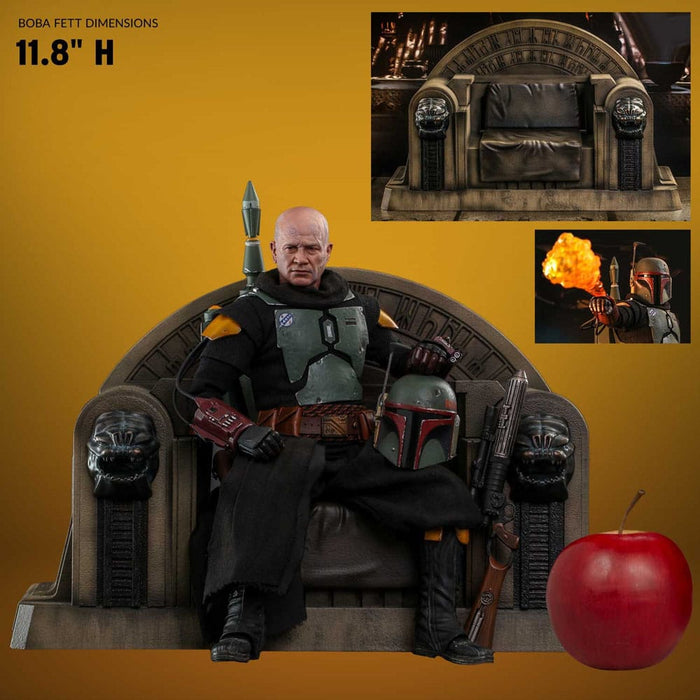 Figurine Star Wars The Mandalorian Boba Fett avec Trône 1:6 Special Edition