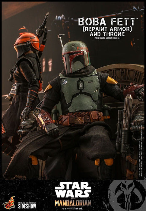 Figurine Star Wars The Mandalorian Boba Fett avec Trône 1:6 Special Edition