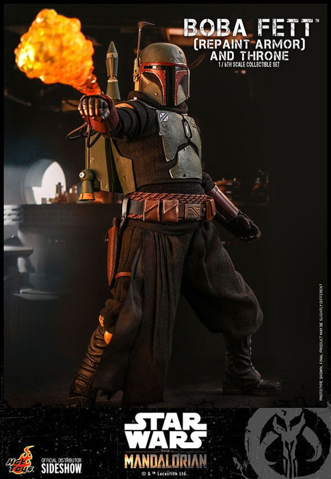 Figurine Star Wars The Mandalorian Boba Fett avec Trône 1:6 Special Edition