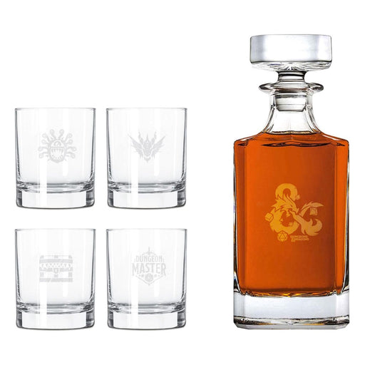Dungeons & Dragons Whiskey Set (Decanter & 4 Glasses)