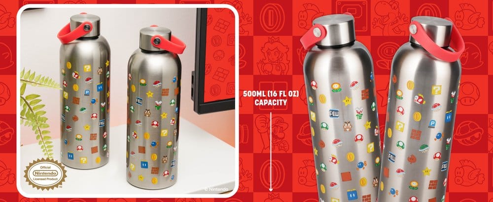 Botella de metal Super Mario