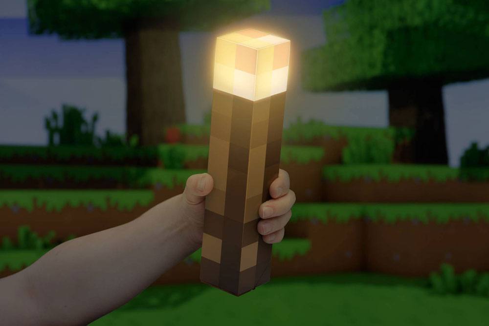 Minecraft Fackel-Lampe (für Tisch und Wand)