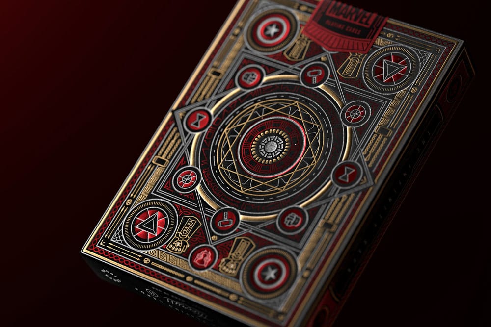 Cartes à jouer Avengers Saga de l'Infini rouges