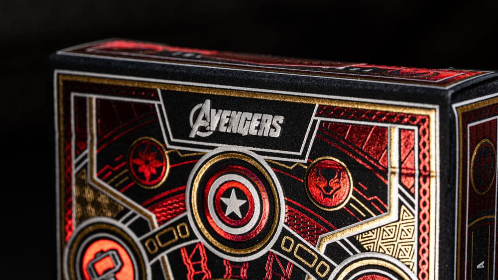Cartes à jouer Avengers Saga de l'Infini rouges