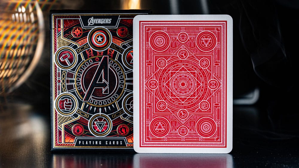 Cartes à jouer Avengers Saga de l'Infini rouges