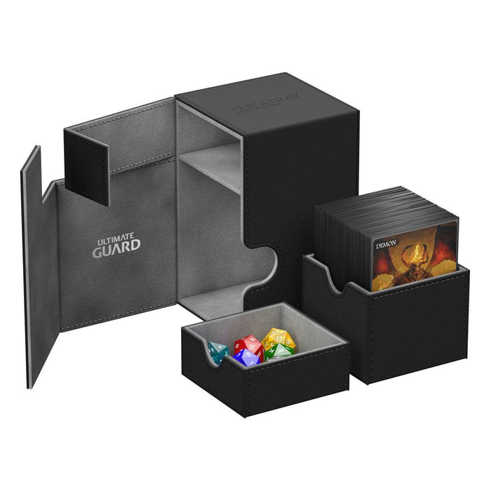 Caja de mazo Ultimate Guard Flip'n'Tray Deck Case 100+ en negro
