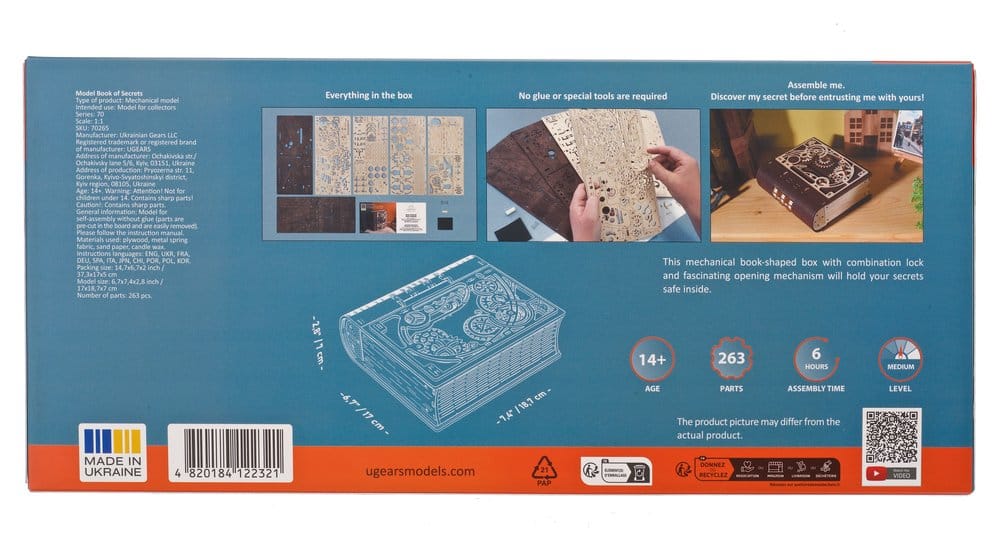 Maquette en bois Livre des secrets